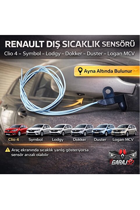 OEM Renault Dış Sıcaklık Sensörü Clio 4 Symbol Lodgy Dokker Duster Logan MCV 277227085R