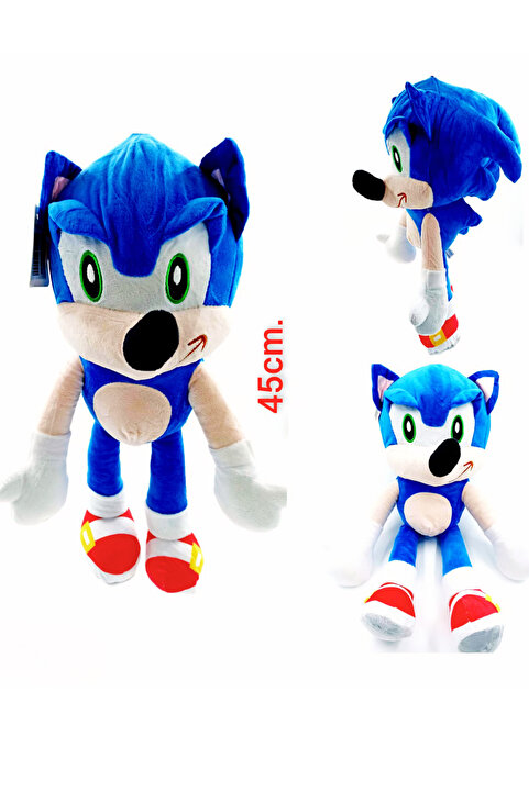 düşler oyuncak dünyası Sonic Büyük Peluş Oyuncak 45 cm - Yumuşak Uyku ve Oyun Arkadaşı Sonic Figürü