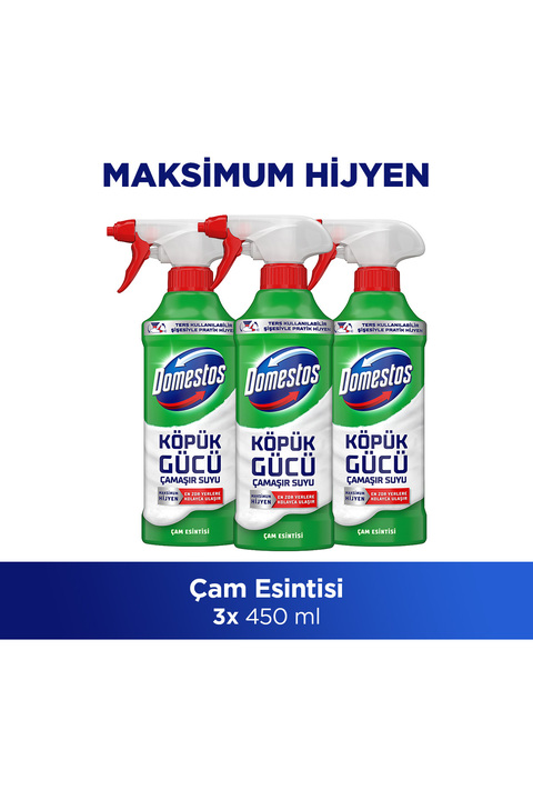 Domestos Köpük Gücü Köpük Çamaşır Suyu Çam Esintisi 450 ml x3
