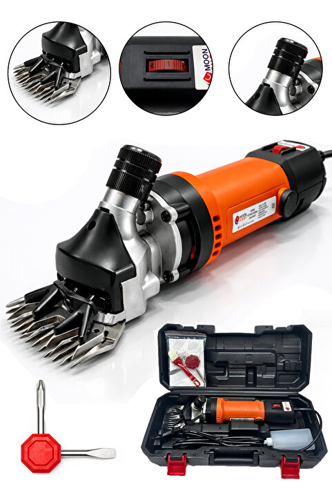 MOONSHOP Pro Alman Seri Metal Şanzuman Devir Ayarlı Profesyonel Koyun Kırpma Makinesi....
