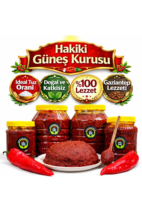gazisofraantep Antep Acı Biber Salçası–katkısız Doğal Ev Yapımı–1 Kg
