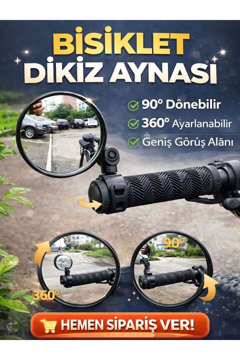 Trendyıldızı Geniş Açılı Bisiklet Scooter Aynası Dikiz Ayna 1 Adet tek
