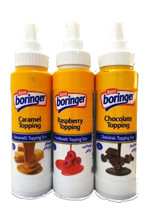 Kent Boringer Kent Topping Sos Set 300g X 3 Adet (Karamelli + Frambuazlı + Çikolatalı)