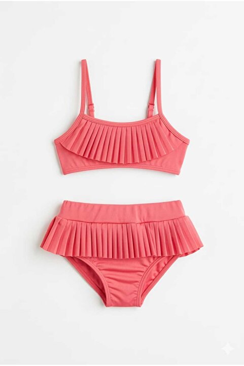 Beniizle Fırfırlı Kız Çocuk Bikini Takımı