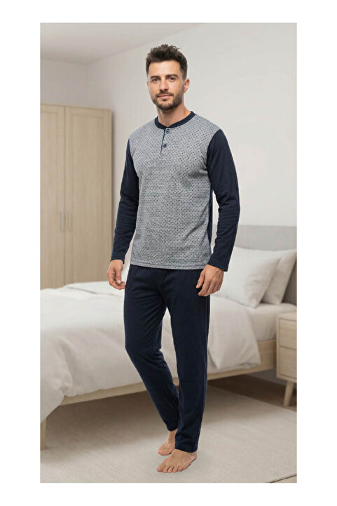 Rimoli %100 Pamuklu Jakarlı Süprem Erkek Pijama Takım 1004