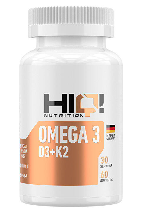 HIQ Nutrition HIQ OMEGA 3 D3+K2 PREMIUM COMPLEX 60 SOFTJEL