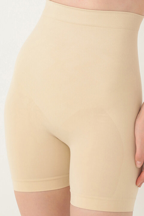 Fashion Form Göbek Altı Ve Basen Sıkılaştırıcı Yüksek Bel Toparlayıcı Seamless Paçalı Korse