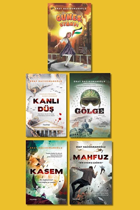 Hayykitap Eray Hacıosmanoğlu 5 li Set / MAHFUZ-KASEM-KANLI DÜŞ-GÜNEŞ UYANDI-GÖLGE