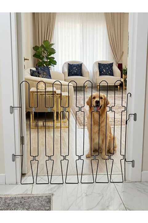 DİLETTO 90 CM AYARLANABİLİR AÇILIR KAPANIR KAPI ÖNÜ KÖPEK BARİYERİ KÖPEK GÜVENLİK ÇİTİ