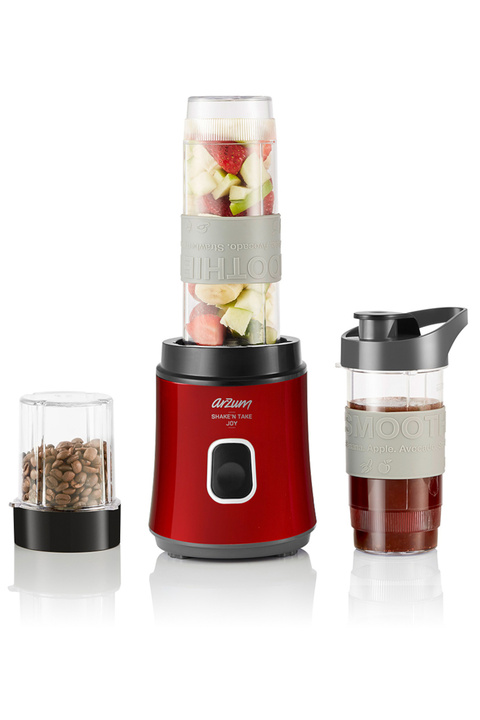 Arzum AR1101-N Shake'N Take Joy 600W Kişisel Smoothie Blender + Kahve Öğütücü – Nar