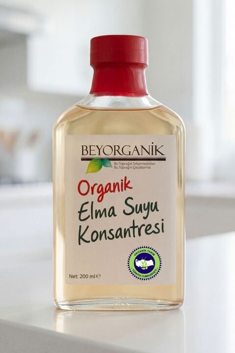 BEYORGANİK Organik Elma Suyu Konsantresi 200 ml (PESTİSİT ANALİZLİ)