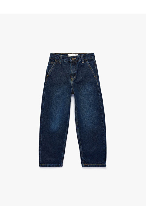 Koton Pamuklu Cepli Baggy Fit Denim Pantolon