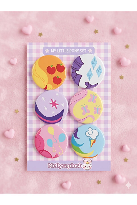 mellysaplush My Little Pony Sevimli İşaretler Rozet Seti