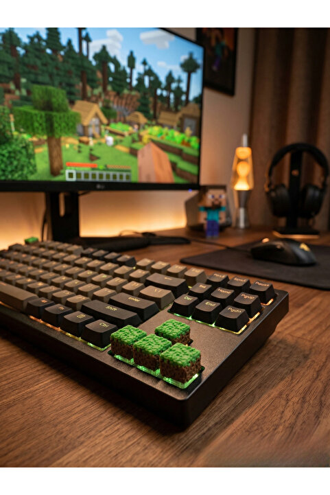 Babi Collection Minecraft Keycaps 4'lü Klavye Tuşu Gamer Aksesuar Oyuncu Klavyesi Mekanik Klavye Tuşu-Hediye Kutusu İle Gönderilir
