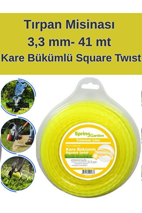Genel Markalar Tırpan Misinası 3,3 Mm Kare Bükümlü-square Twist 54mt