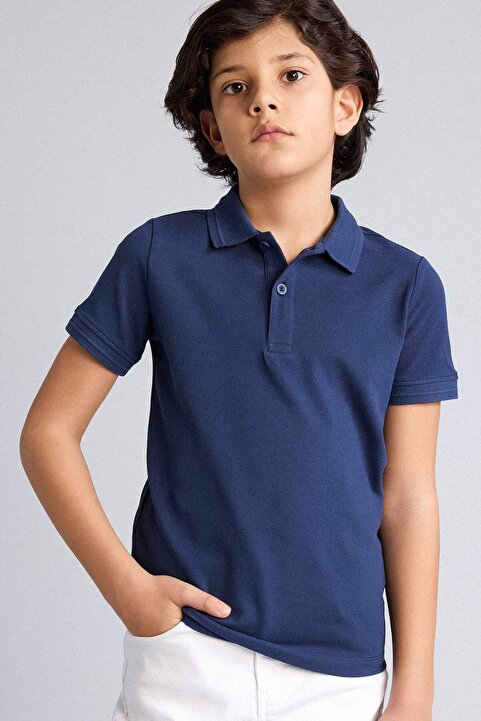 Defacto %100 Pamuk Basıc Pike Polo Tişört Erkek Çocuk K1689A626SM