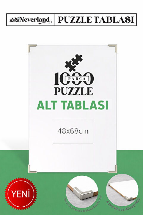 Neverland 1000 Parça Puzzle Alt Tablası - Pratik Düzen Ve Puzzle Yapımı Için Ideal Çözüm - Puzzle Altlığı