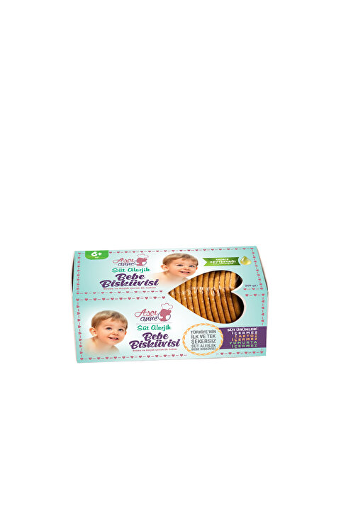 AşçıAnne Aşçı Anne Süt Alerjik Bebe Bisküvisi (6 AY) 250 G