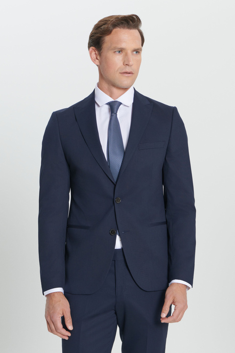 Altınyıldız Classics Erkek Lacivert Ekstra Slim Fit Dar Kesim Kırlangıç Yaka Takım Elbise