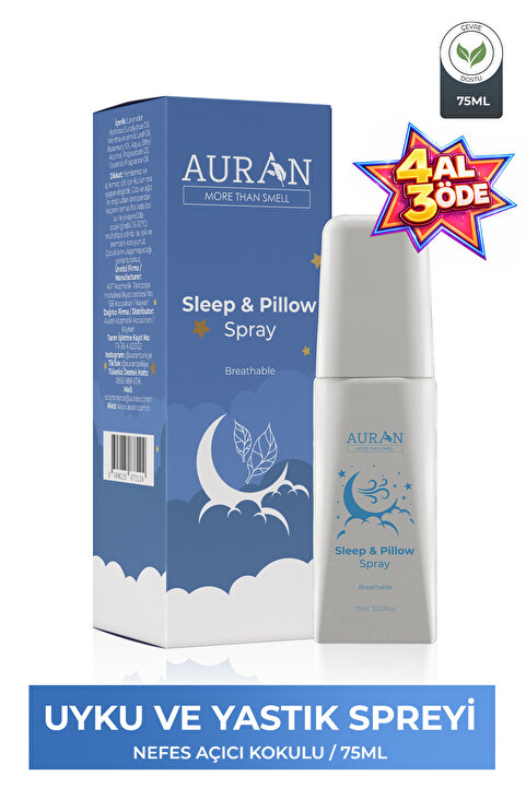 AURAN Nefes Açıcı Uyku Ve Yastık Spreyi Rahatlatıcı Uyku Ve Dinlenme Spreyi Sleep And Pillow Spray 75 ml