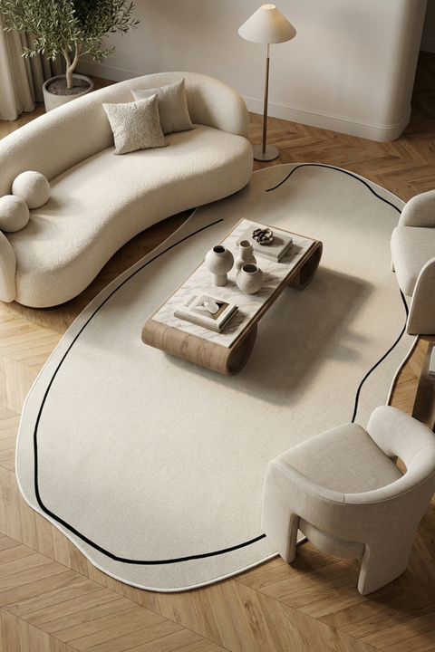 Decomia Home Dijital Kaymaz Yıkanabilir Iskandinav Modern Salon Halısı Mutfak Halısı Koridor Halısı Yolluk