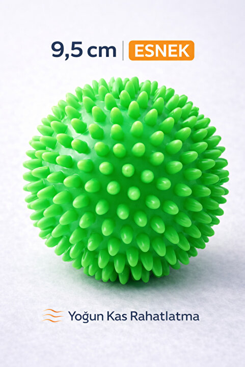 Tilda BSC. & Home Masaj Topu 9.5 Cm Esnek - Dikenli Duyu Uyarıcı El Ayak Sırt Vücut Egzersiz Topu / Exercise Ball