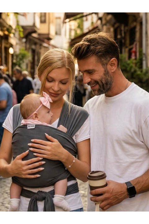 KYCBABY Ergonomik Bebek Taşıma Şalı Esnek Bebek Sling Kanguru %100 Pamuk Yenidoğan Uyumlu