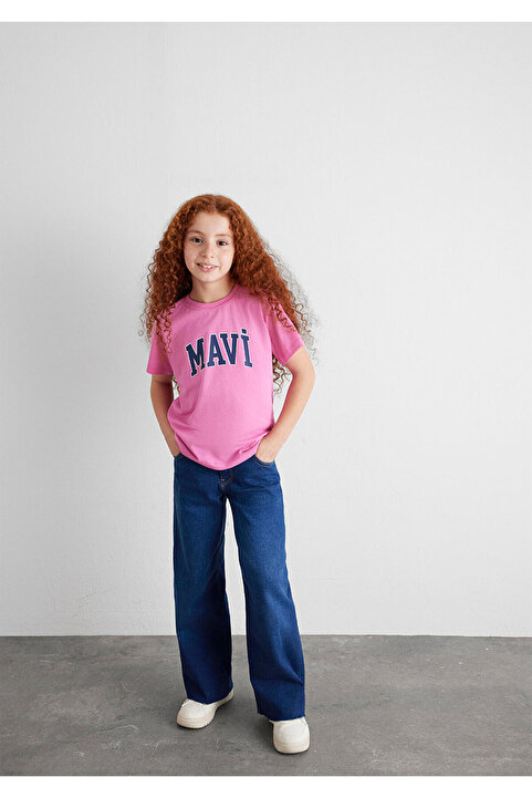 Mavi Logo Baskılı Pembe Tişört Regular Fit / Normal Kesim 7610109-71033