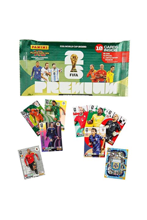 Genel Markalar FIFA World Cup 2026 Adrenalyn XL Premium Trading Card 10’lu Paket