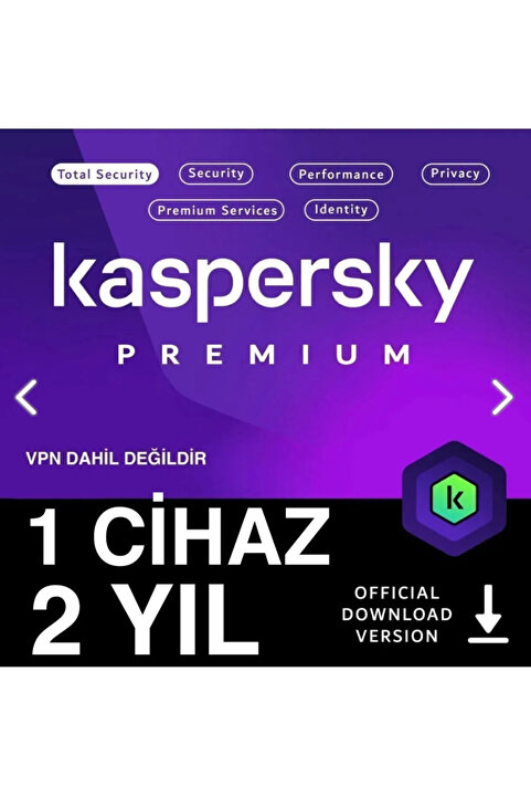 Kaspersky Premium 2025 – 1 Cihaz / 2 Yıl Dijital Lisans (VPN Dahil Değildir)