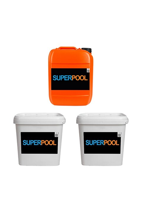 SPP SUPERPOOL Toz Klor - Yosun Önleyici - Toz ph Düşürücü Paketi
