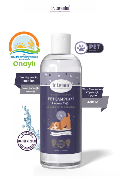 Gallipoli Lavender Dr. Lavender Saf Lavanta Yağlı Pet Şampuanı 400 ml – Tüy ve Deri Bakımına Yardımcı