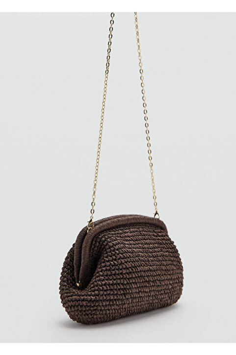 MANGO Doğal lif clutch çanta