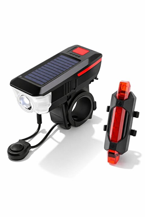 busstier Kornalı Bisiklet Farı ve Arka Stop Lamba Seti USB Şarjlı Güçlü LED Güvenli Sürüş