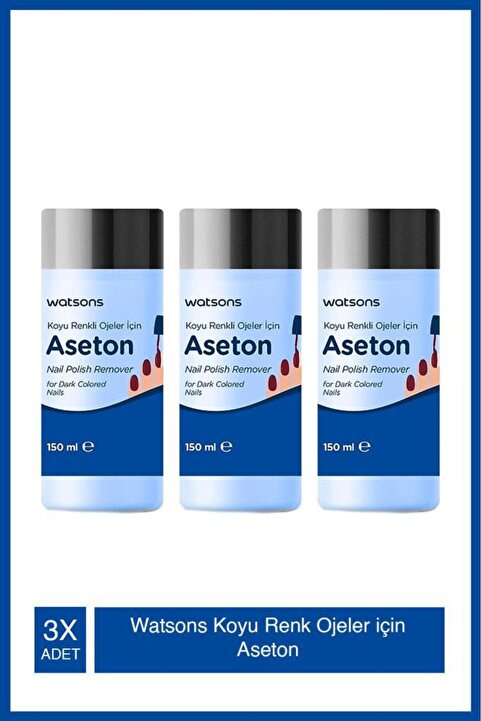 Watsons Koyu Renk Ojeler İçin Aseton 150Ml Tr X3 Adet