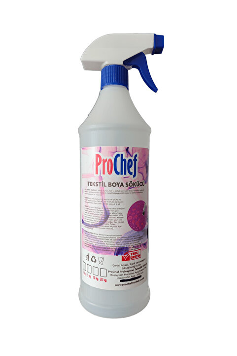 Prochef Tekstil Boya Sökücü Kumaş Elbise Koltuk Leke Çıkartıcı 500 Ml