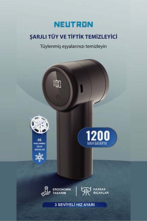NEUTRON NTL-LR-10S Şarjlı Tüy Toplama Makinesi