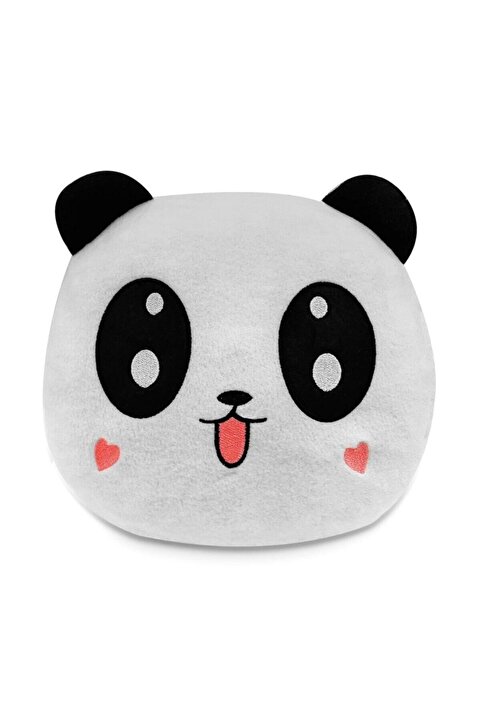 Genel Markalar Panda Figürlü Kalp Yanaklı Sevimli Peluş Yastık, Yavru Panda Yastık, Hediyelik Yastık