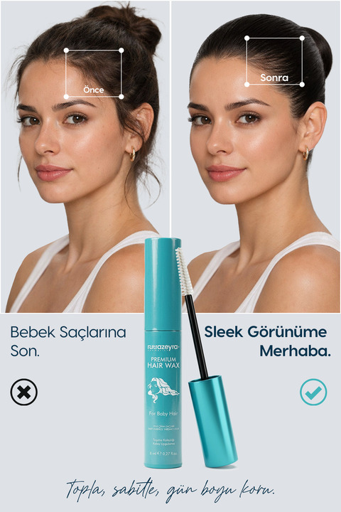 Nutrazeyra Cosmetics Saç Sabitleyici Şekillendirici Wax Bebek Saçlar ve Yeni Çıkan Saçlar İçin Premium Hair Wax