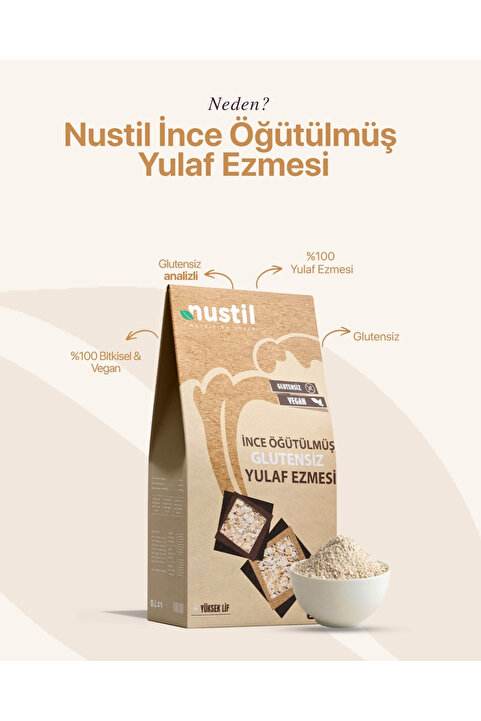 NUSTİL Glutensiz İnce Öğütülmüş Yulaf Ezmesi 300g