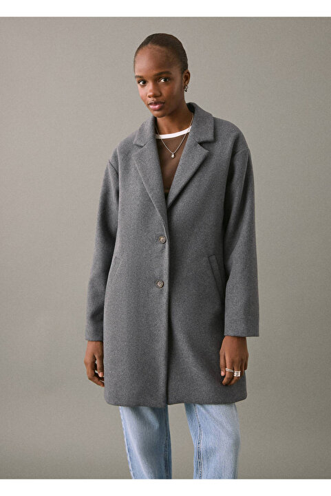 MANGO Teen Midi kumaş palto