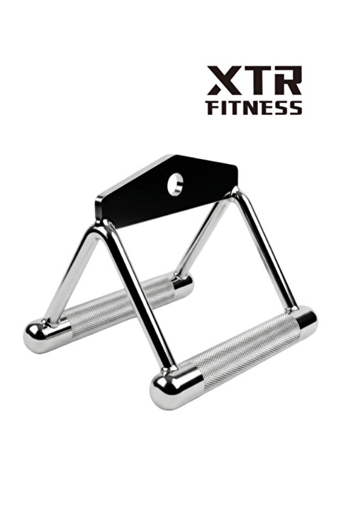 XTR Fitness Rowing Bar Mideye Çekiş Aparatı Dar Tutuş Krom