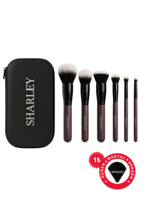 Sharley 6’lı Makyaj Fırça Seti | Çantalı | - 8684981985901