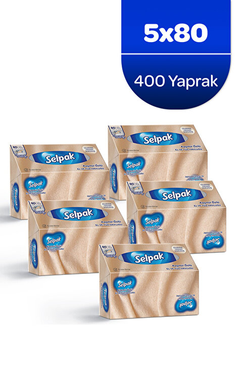 Selpak El Ve Yüz Havlusu Kutulu Kaşmir Özlü 5*80 Yaprak
