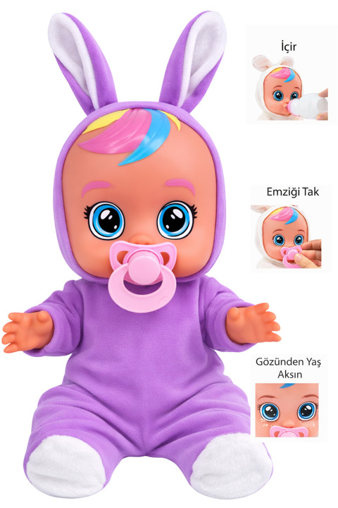 Toyx Ağlayan ve Konuşan Et Bebek Lila