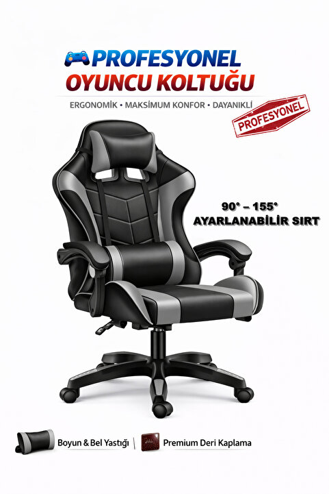Havana GRİ Desen Oyuncu Koltuğu Gaming Chair ergonomik bilgisayar Sandalyesi büro Koltuğu Kol Ayarlı