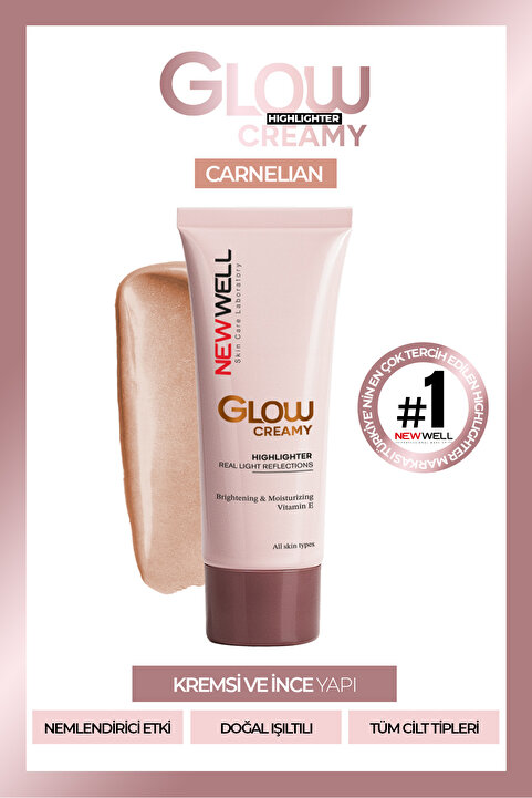 New Well Glow Creamy Highlighter Doğal Işıltılı Krem Aydınlatıcı 30 ML Carnelian 03