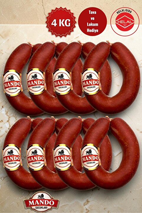 MANDO SUCUKLARI Hakiki Afyon Sucuğu %100 Doğal Acılı 4 Kğ