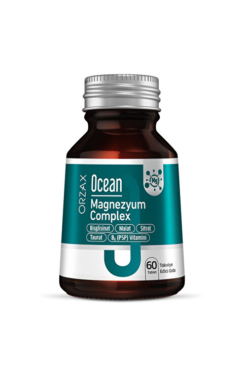 Ocean Magnezyum Complex — Bisglisinat - Malat - Sitrat - Taurat & B6 (P5P) Vitamini 60 Tablet