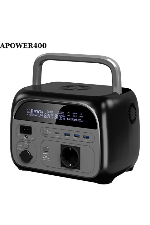 OR-TEC AP400 600W - 10800mAh - 345Wh Kapasite LiFePO4 Taşınabilir Güç Istasyonu, Güç Kaynağı